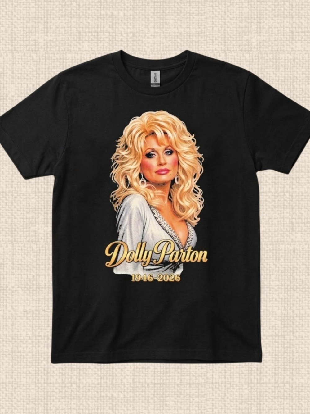Dolly Parton Signature Gold T-shirt 1946-2026 Vintage Country Music Memorial